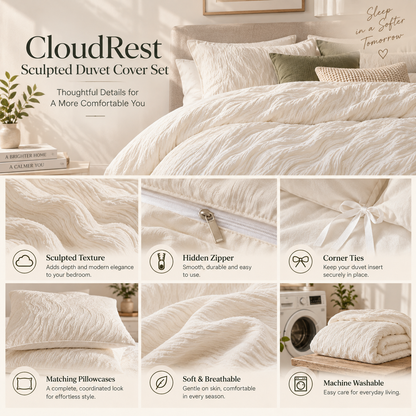 CloudRest Sculpted Duvet Cover Set