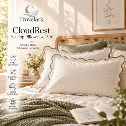 CloudRest Scallop Pillowcase Pair