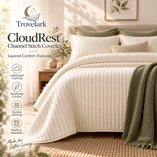 CloudRest Channel Stitch Coverlet