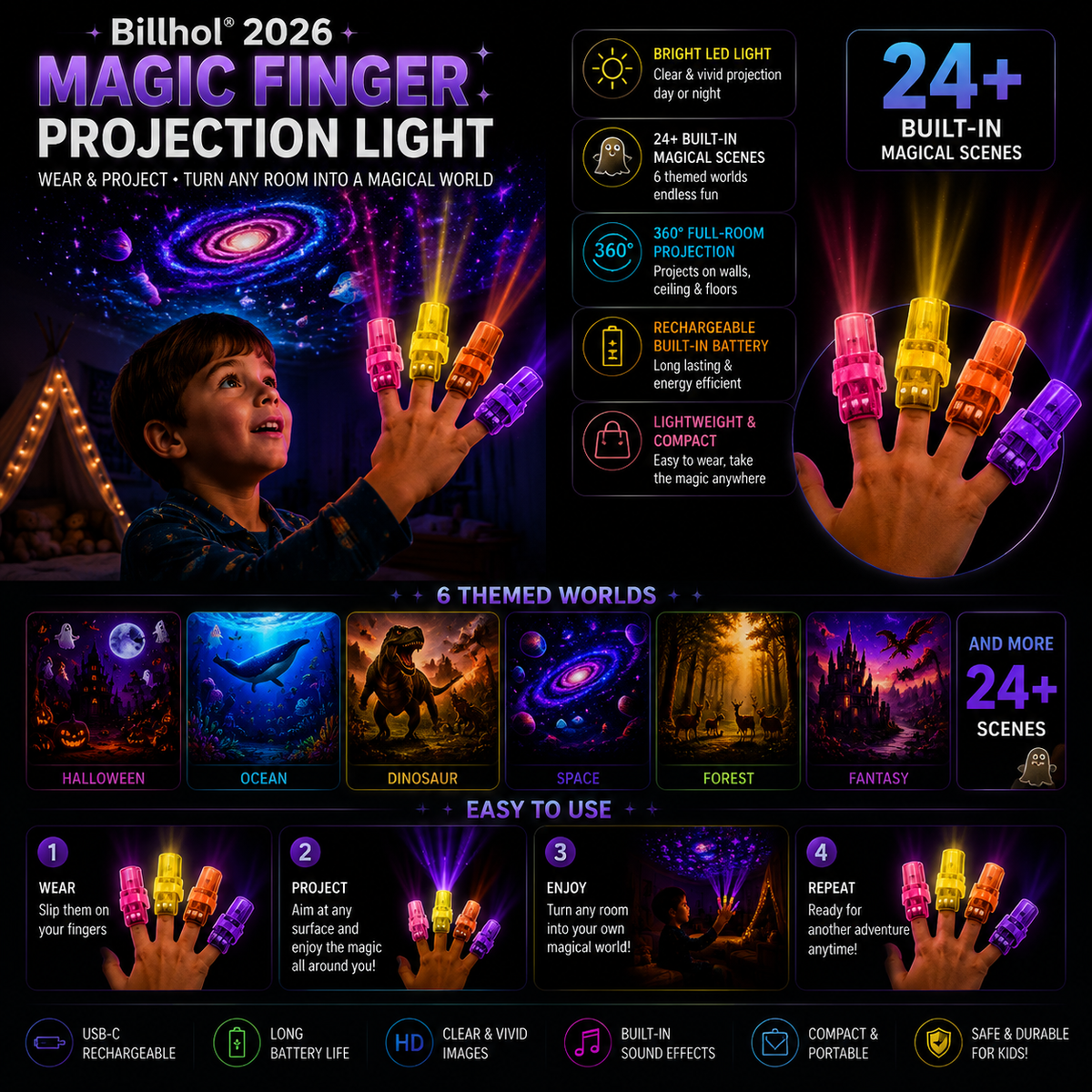Billhol Magic Finger Projector product image 3