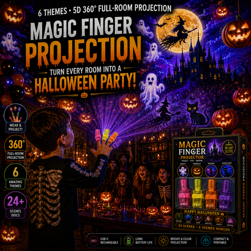 Billhol Magic Finger Projector Halloween party projection toy