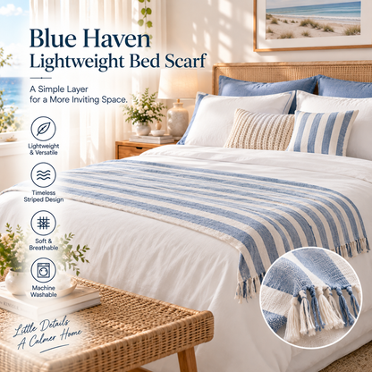 Blue Haven Lightweight Bed Scarf