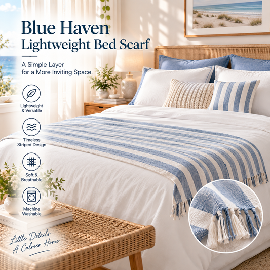 Blue Haven Lightweight Bed Scarf