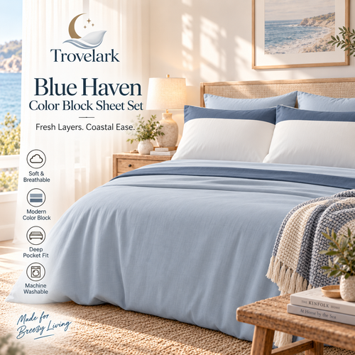 Blue Haven Color Block Sheet Set