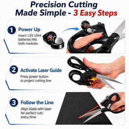 Last Day: 70% OFF! Laser Guided Scissors for Sewing, Crafts & DIY