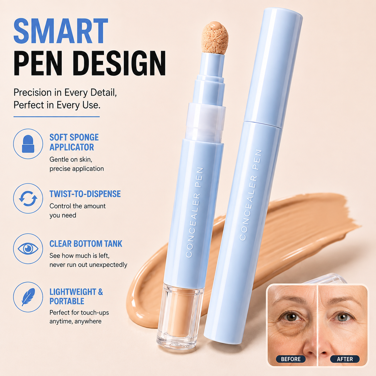 Final Day: 70% OFF | 2-in-1 Foundation & Concealer Pen