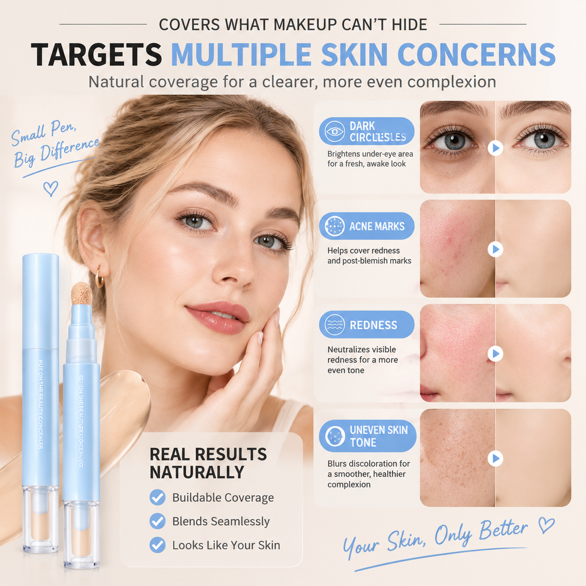 Final Day: 70% OFF | 2-in-1 Foundation & Concealer Pen