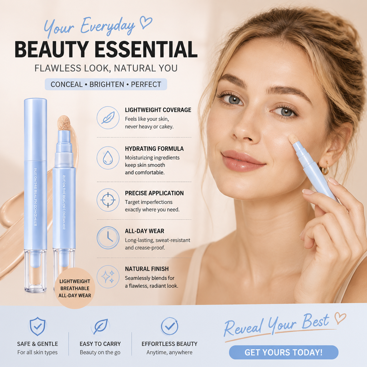 Final Day: 70% OFF | 2-in-1 Foundation & Concealer Pen