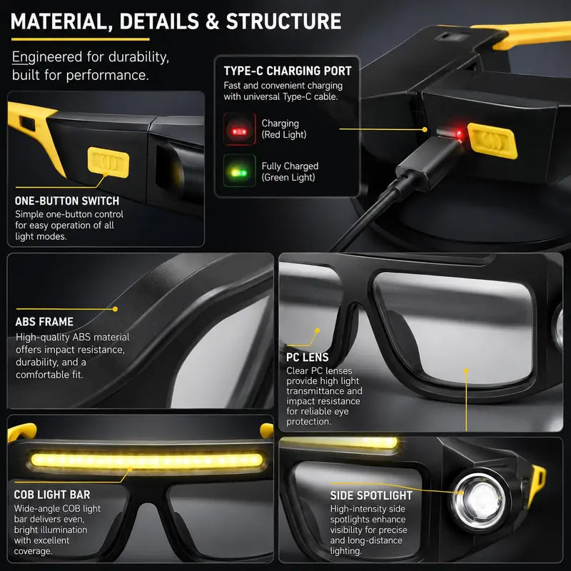 Final Day: 70% OFF | Hands-Free LED Light Glasses