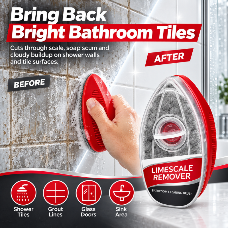Last Day: 70% OFF Limescale Remover Bathroom Cleaning Brush