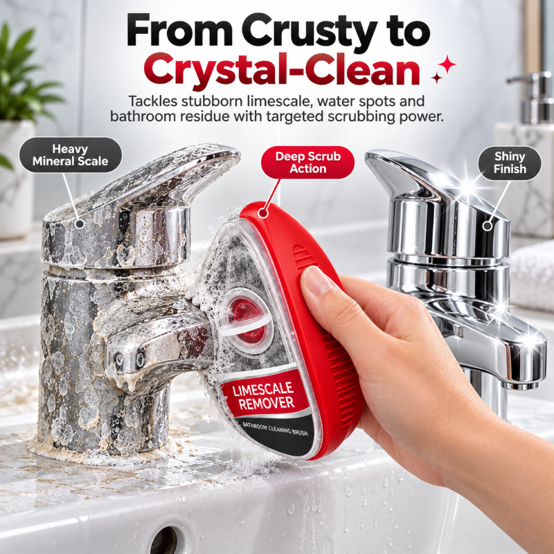 Last Day: 70% OFF Limescale Remover Bathroom Cleaning Brush