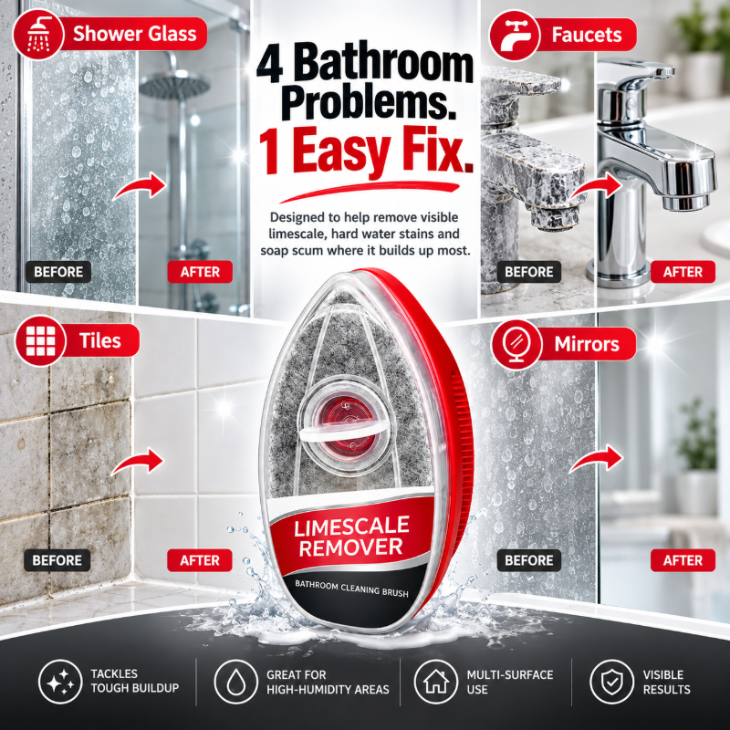 Last Day: 70% OFF Limescale Remover Bathroom Cleaning Brush