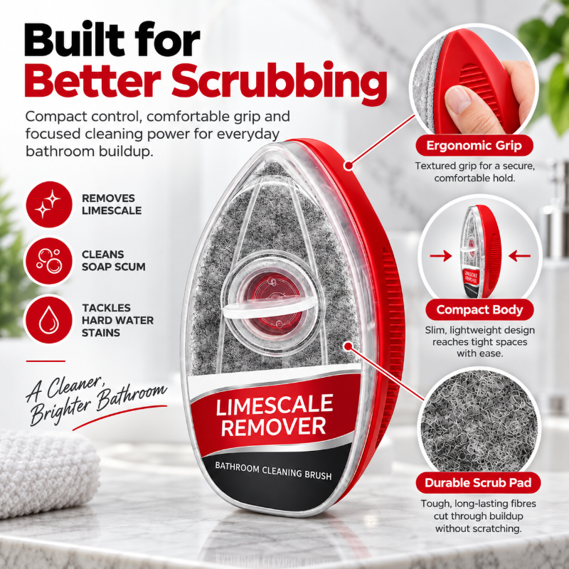 Last Day: 70% OFF Limescale Remover Bathroom Cleaning Brush