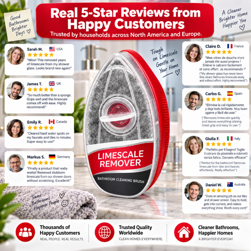 Last Day: 70% OFF Limescale Remover Bathroom Cleaning Brush