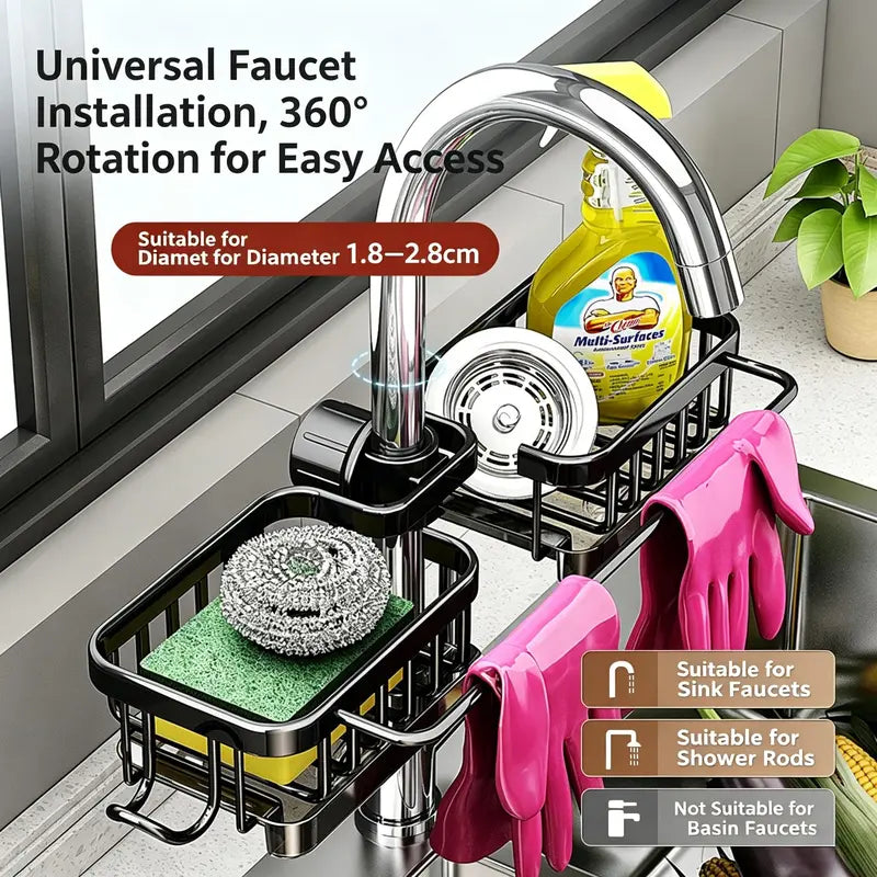 Last Day: 70% OFF! Faucet-Mounted Sink Organizer Rack