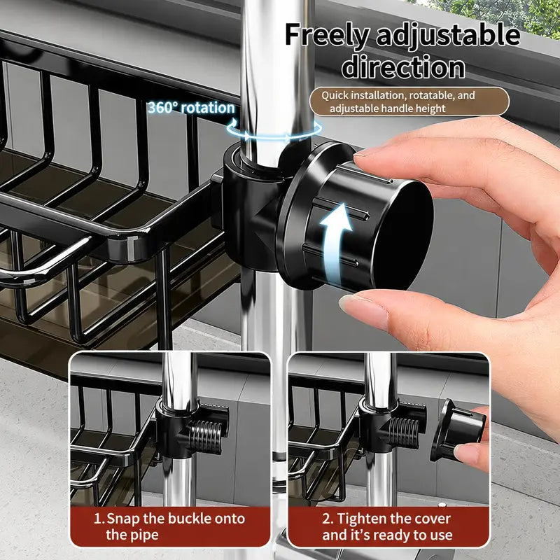 Last Day: 70% OFF! Faucet-Mounted Sink Organizer Rack