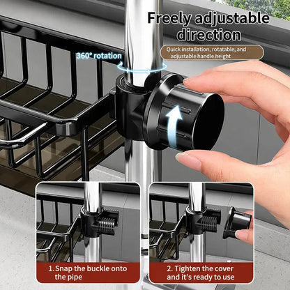 Last Day: 70% OFF! Faucet-Mounted Sink Organizer Rack