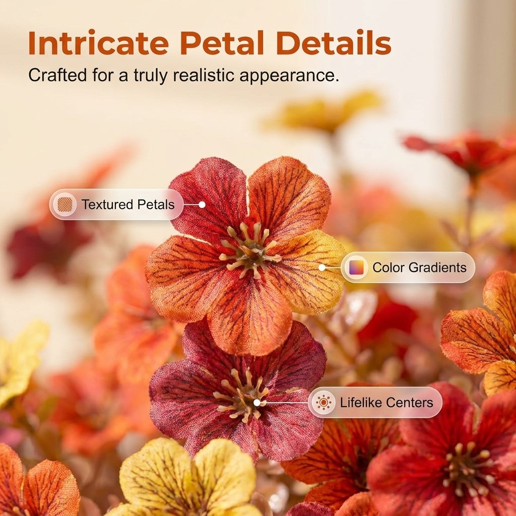 💥Hot Sale 70% Off 🍂 Autumn Violet Silk Flower Bouquet — 12 Pieces