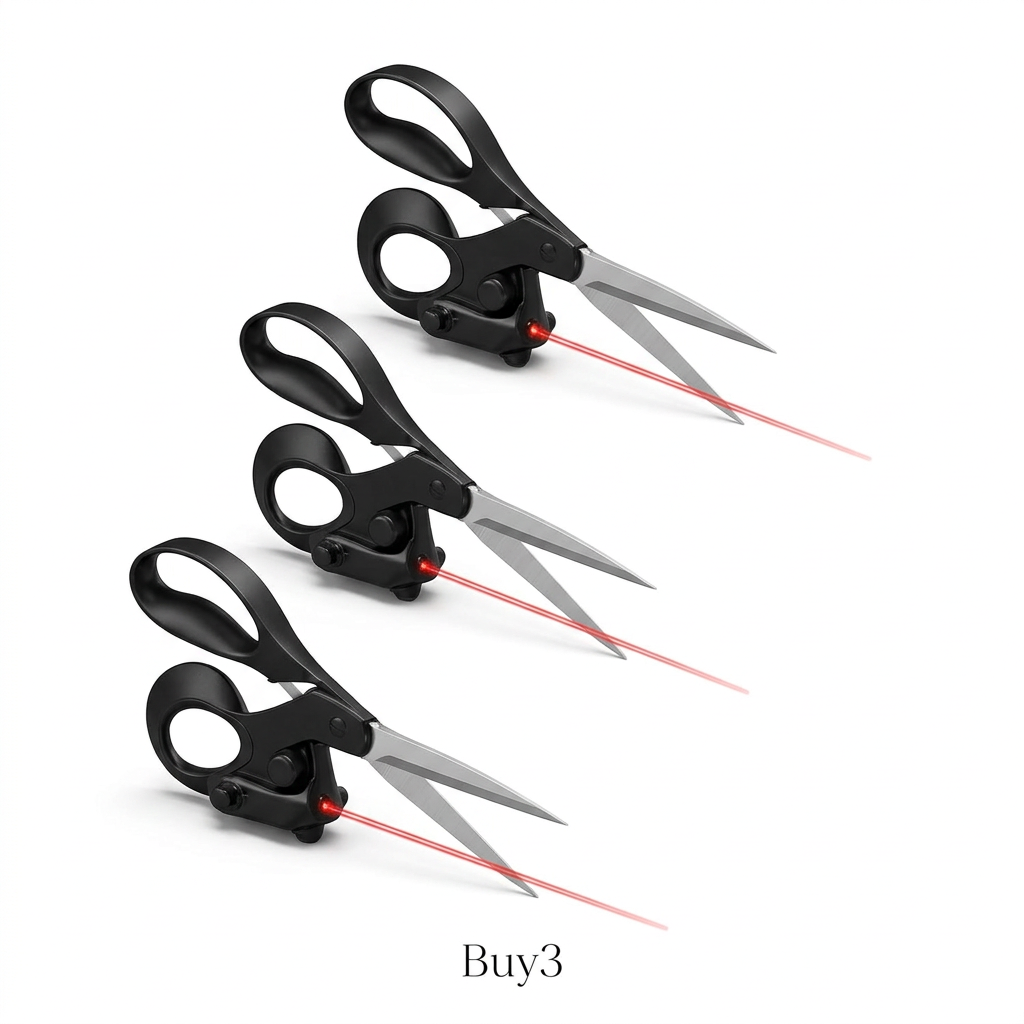 Last Day: 70% OFF! Laser Guided Scissors for Sewing, Crafts & DIY