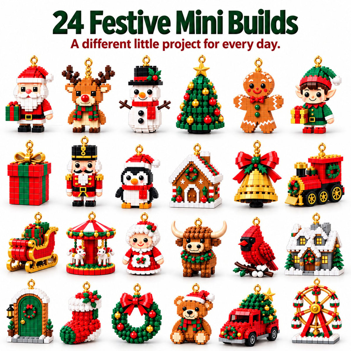 🎅🔥LAST DAY 70% OFF ✨ Christmas Countdown Brick Building Advent Calendar For Families