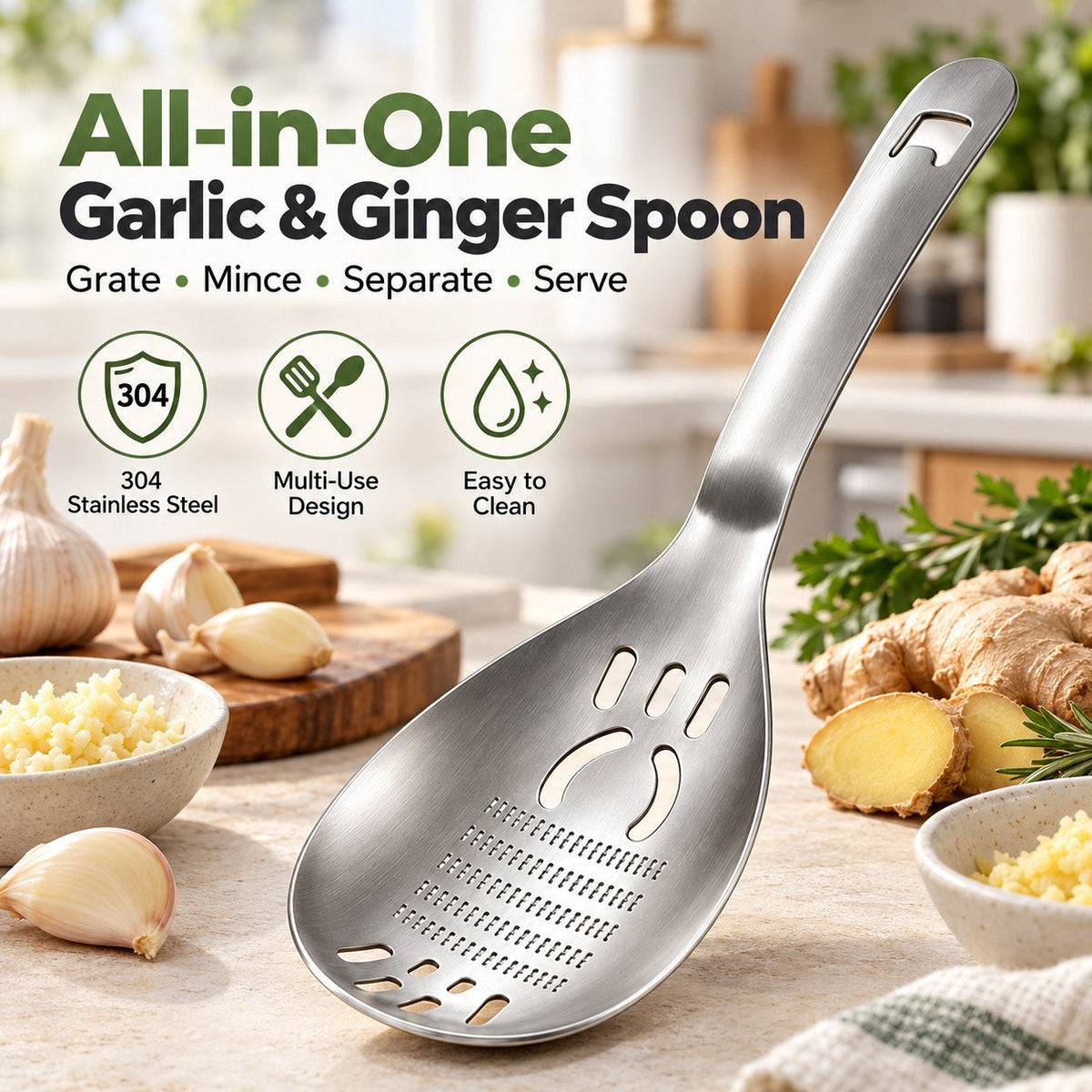 Last Day: 70% OFF! 5-in-1 Stainless Steel Multifunction Cooking Spoon