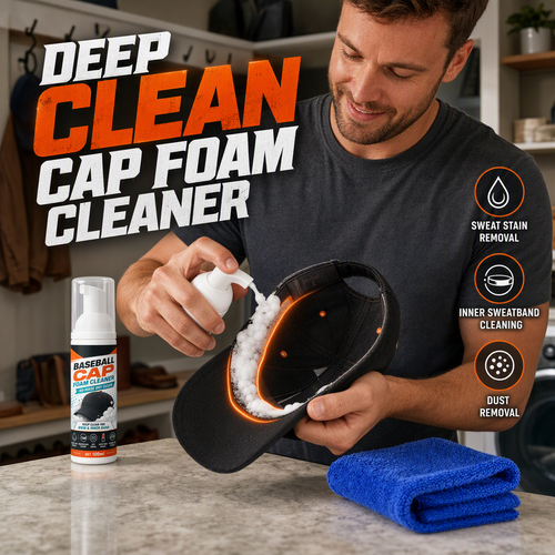 Last Day 49% OFF🔥 | Cap Foam Cleaner – No Rinse, No Sweat Stains