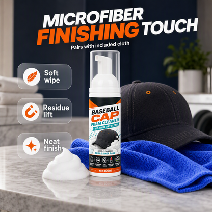 Last Day 49% OFF🔥 | Cap Foam Cleaner – No Rinse, No Sweat Stains