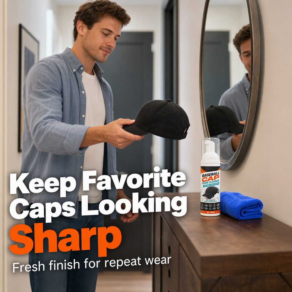 Last Day 49% OFF🔥 | Cap Foam Cleaner – No Rinse, No Sweat Stains